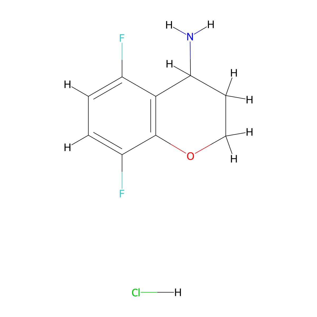 5,8-Difluorochroman-4-amine hydrochloride molecular structure, CAS 1810070-13-3