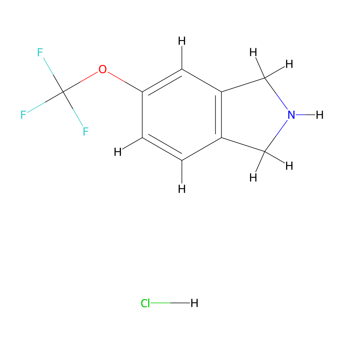 5-(Trifluoromethoxy)isoindoline hydrochloride molecular structure, CAS 1810070-26-8