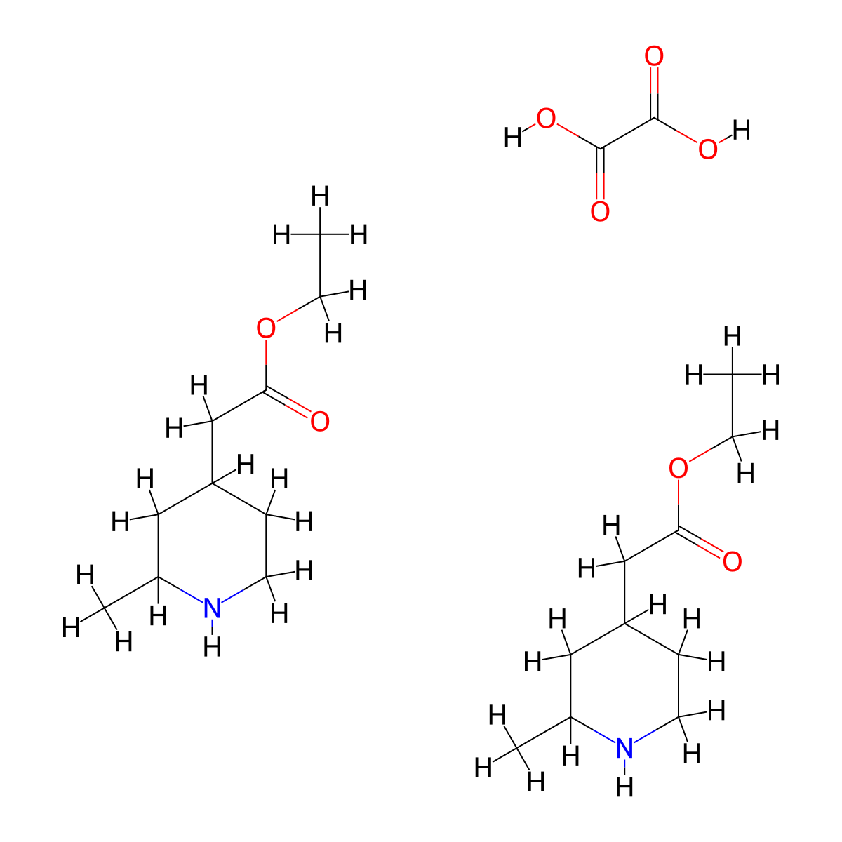 Ethyl 2-(2-methylpiperidin-4-yl)acetate oxalate(2:1) molecular structure, CAS 1810070-27-9