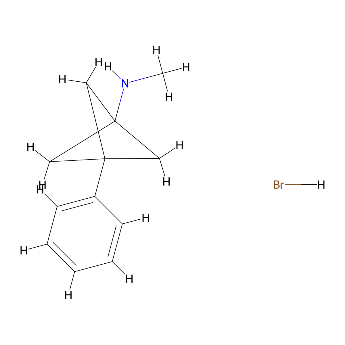 N-Methyl-3-phenylbicyclo[1.1.1]pentan-1-amine hydrobromide molecular structure, CAS 1810070-29-1