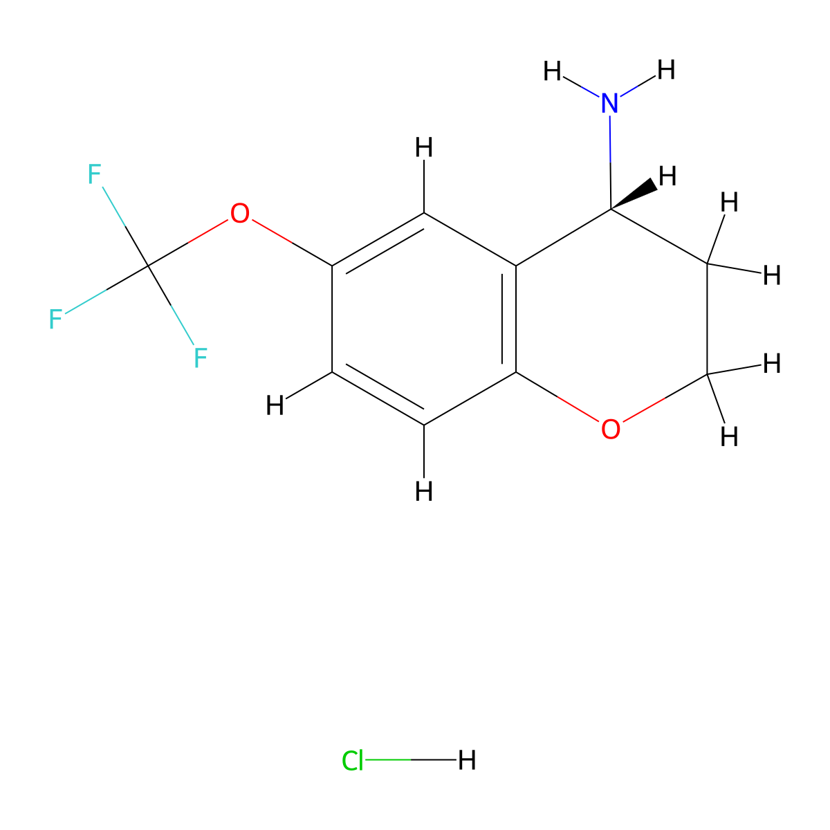 (R)-6-(Trifluoromethoxy)chroman-4-amine hydrochloride molecular structure, CAS 1810074-61-3