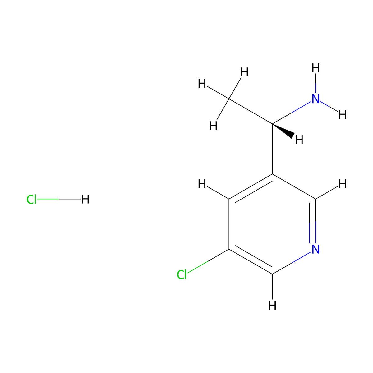 (S)-1-(5-Chloropyridin-3-yl)ethanamine hydrochloride molecular structure, CAS 1810074-63-5