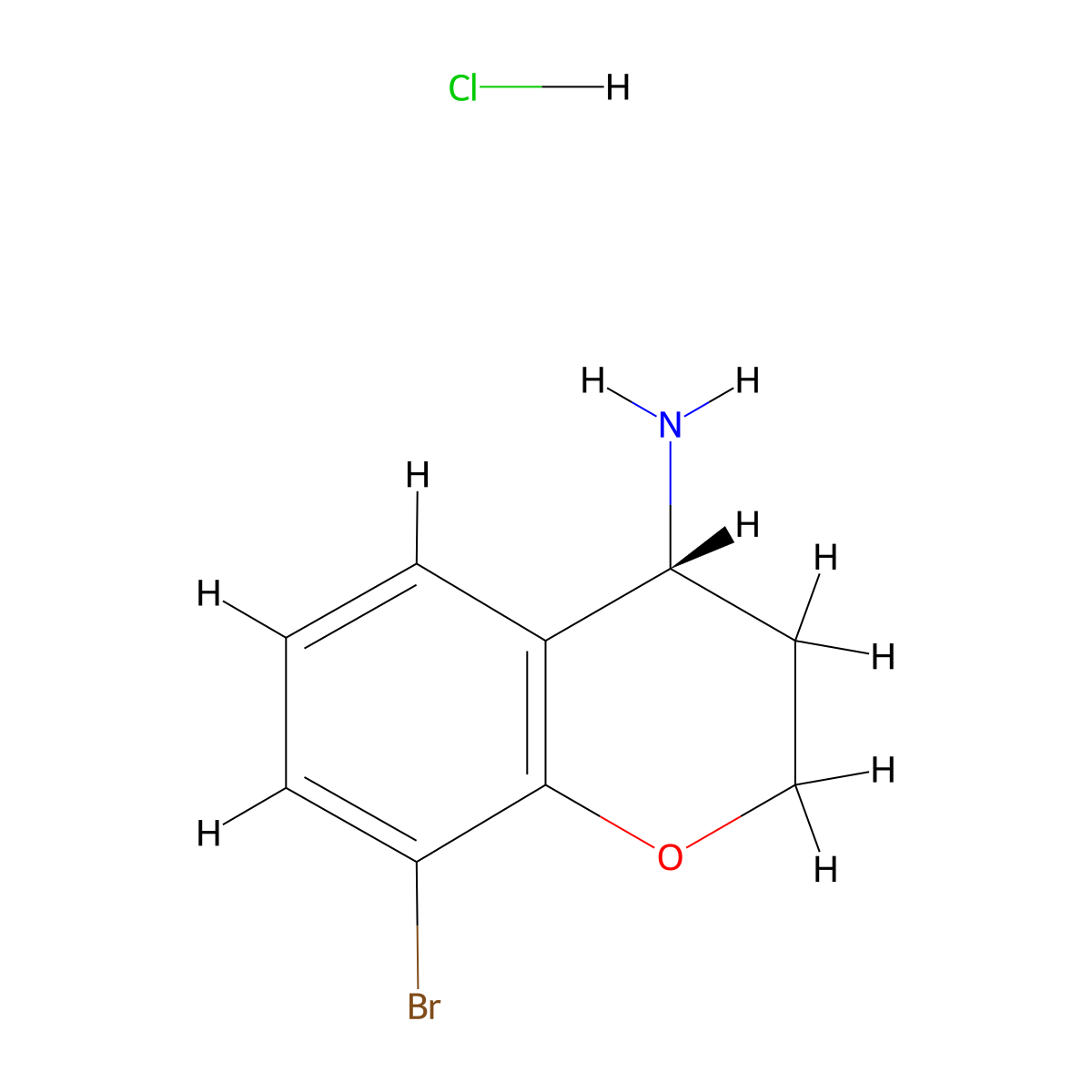 (R)-8-Bromochroman-4-amine hydrochloride molecular structure, CAS 1810074-69-1