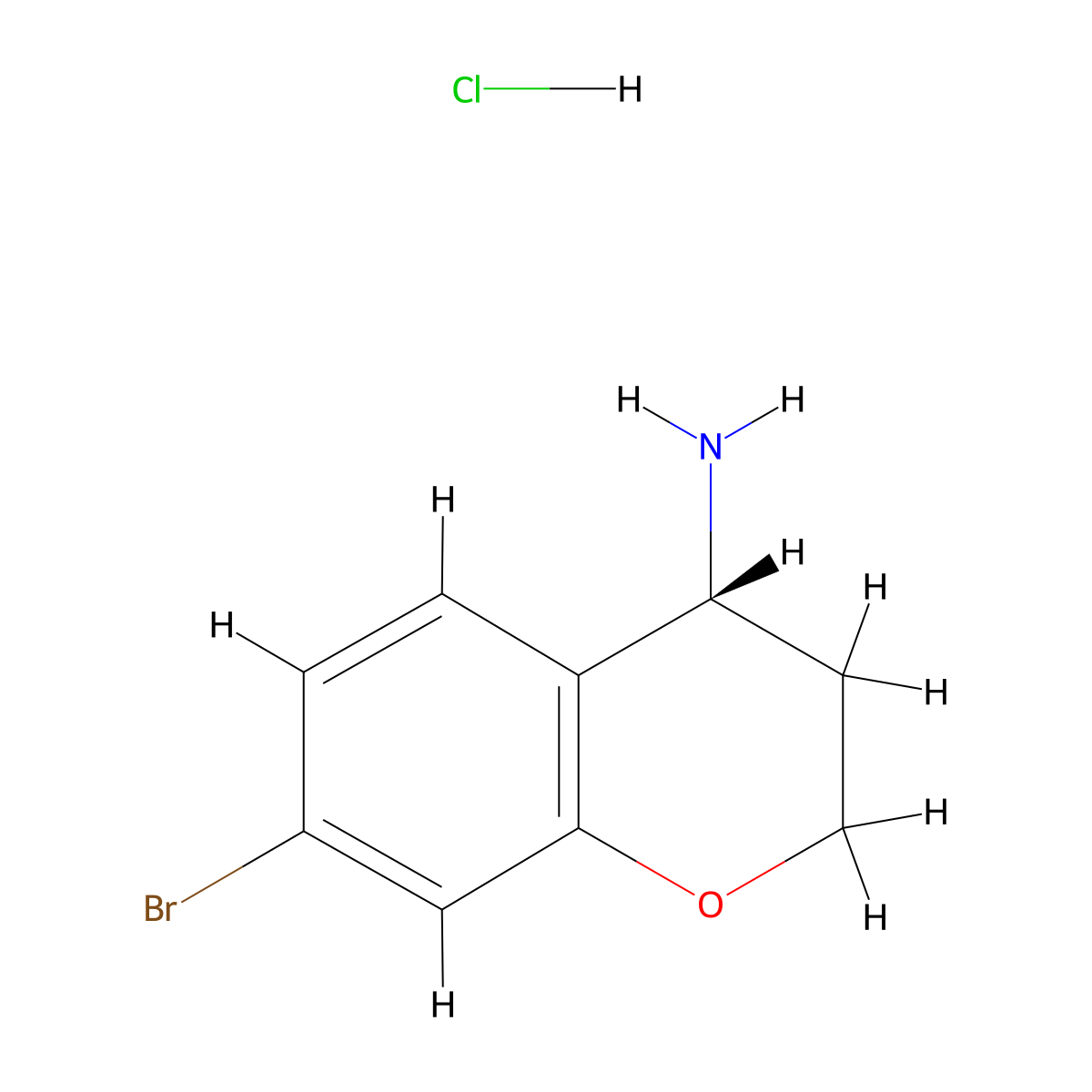 (R)-7-Bromochroman-4-amine hydrochloride molecular structure, CAS 1810074-70-4