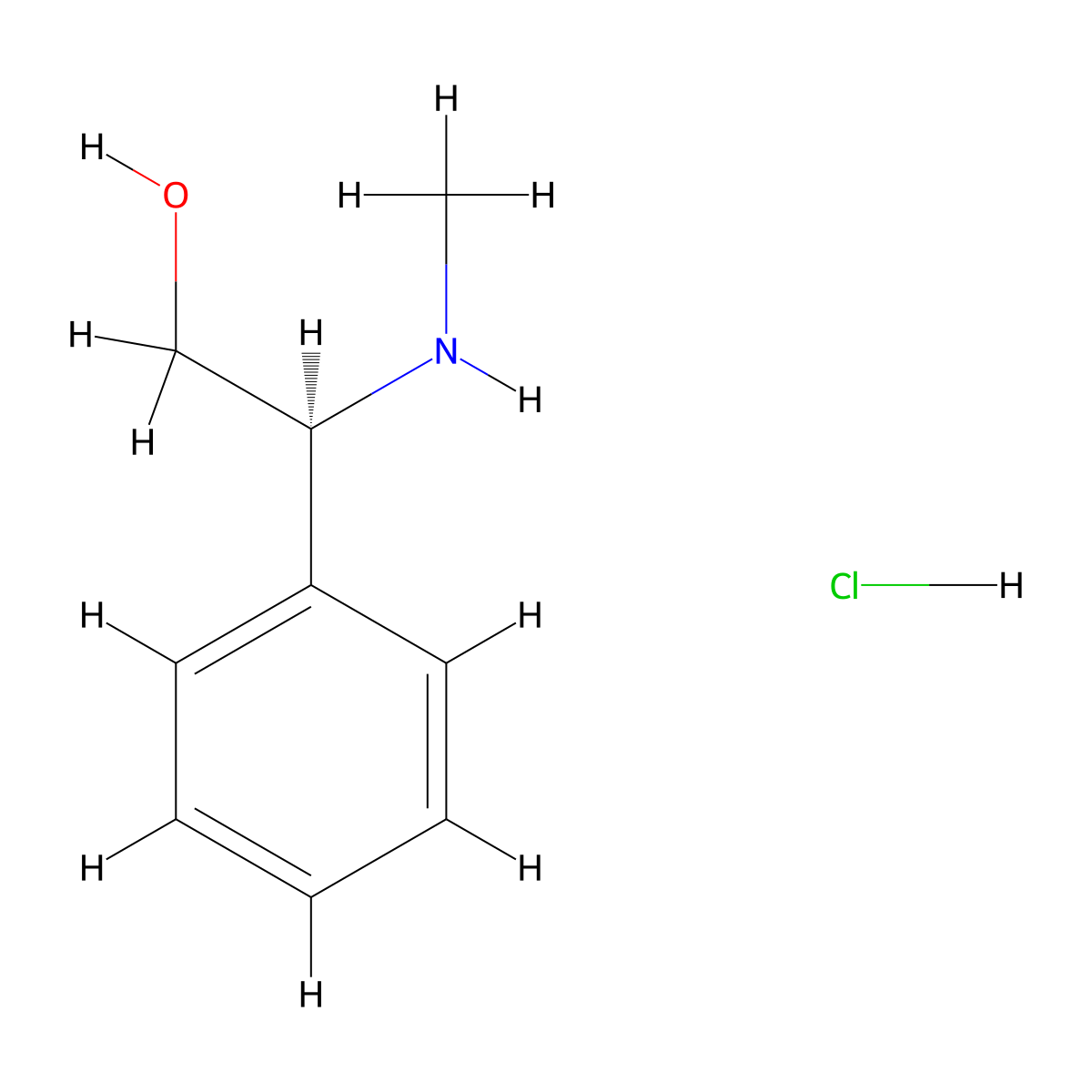 (S)-2-(Methylamino)-2-phenylethanol hydrochloride molecular structure, CAS 1810074-71-5