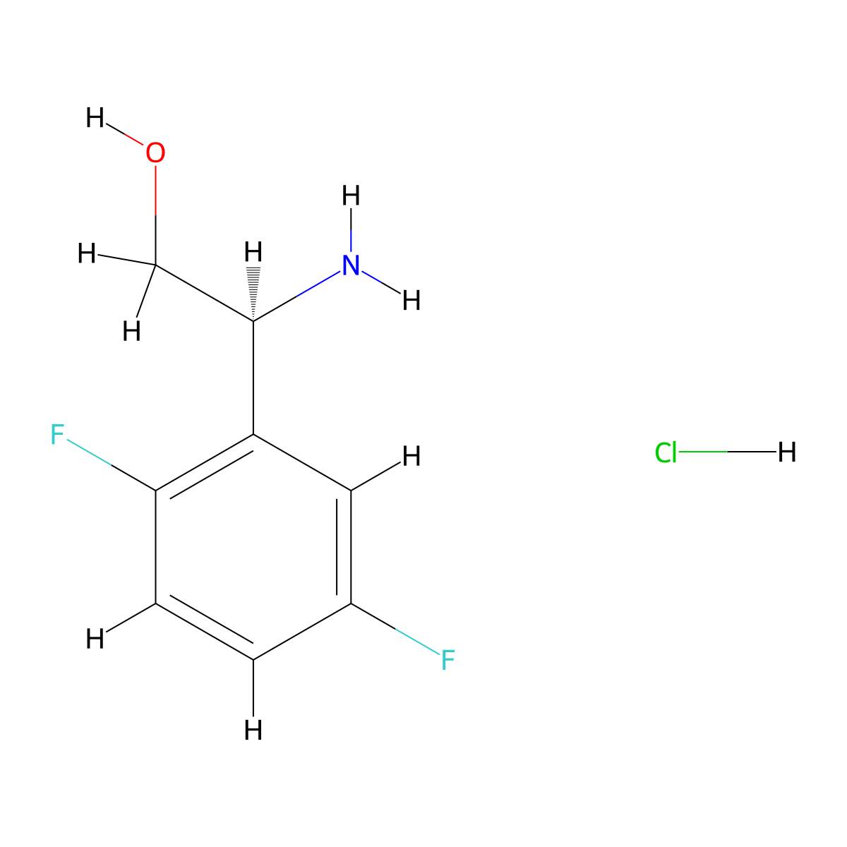 (S)-2-Amino-2-(2,5-difluorophenyl)ethanol hydrochloride molecular structure, CAS 1810074-77-1