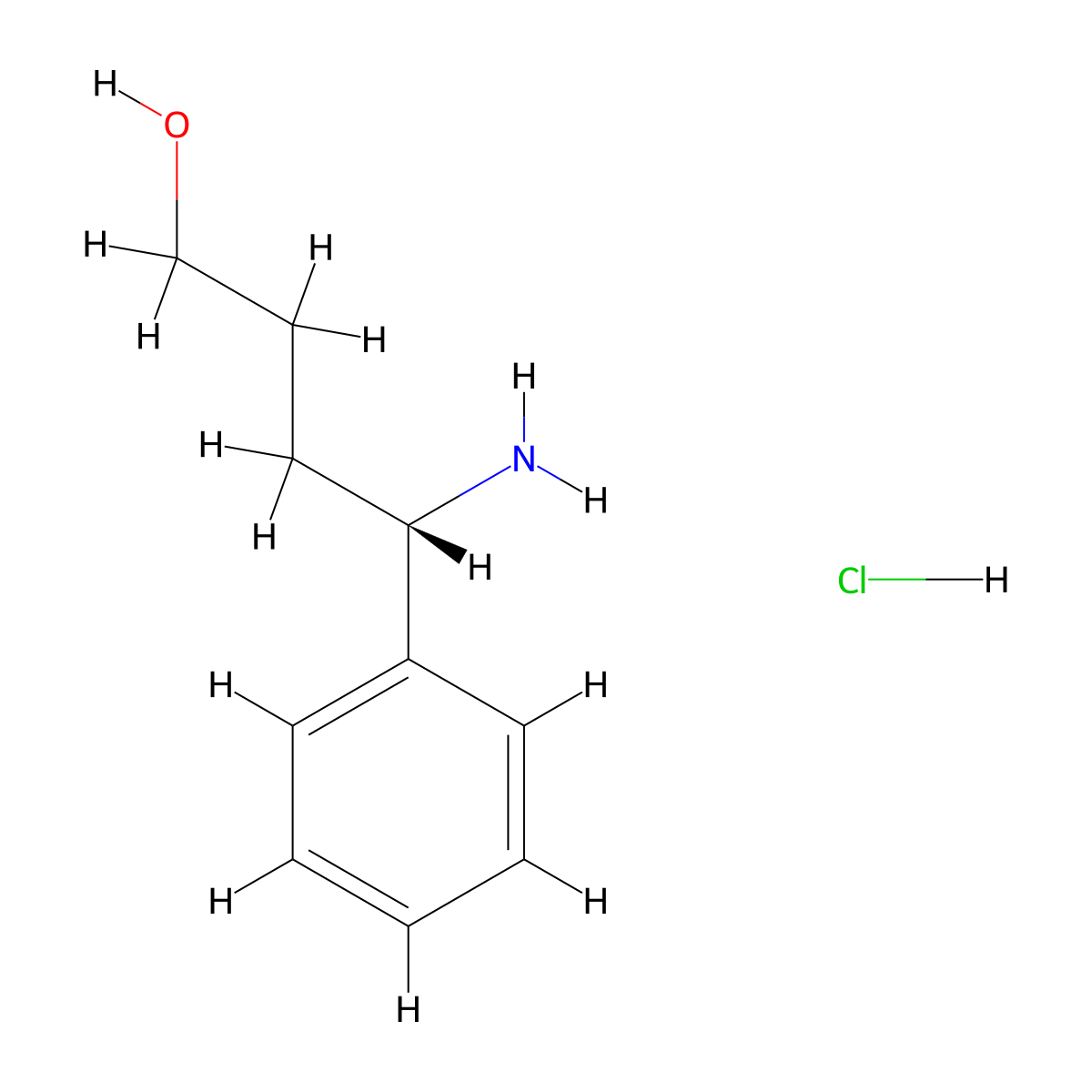 (S)-4-Amino-4-phenylbutan-1-ol hydrochloride molecular structure, CAS 1810074-83-9