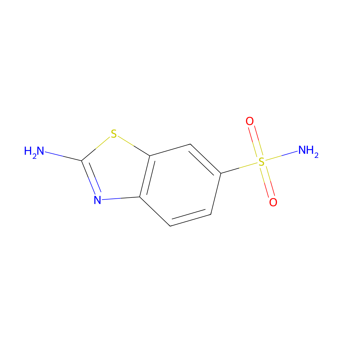 2-Amino-1,3-benzothiazole-6-sulfonamide molecular structure, CAS 18101-58-1