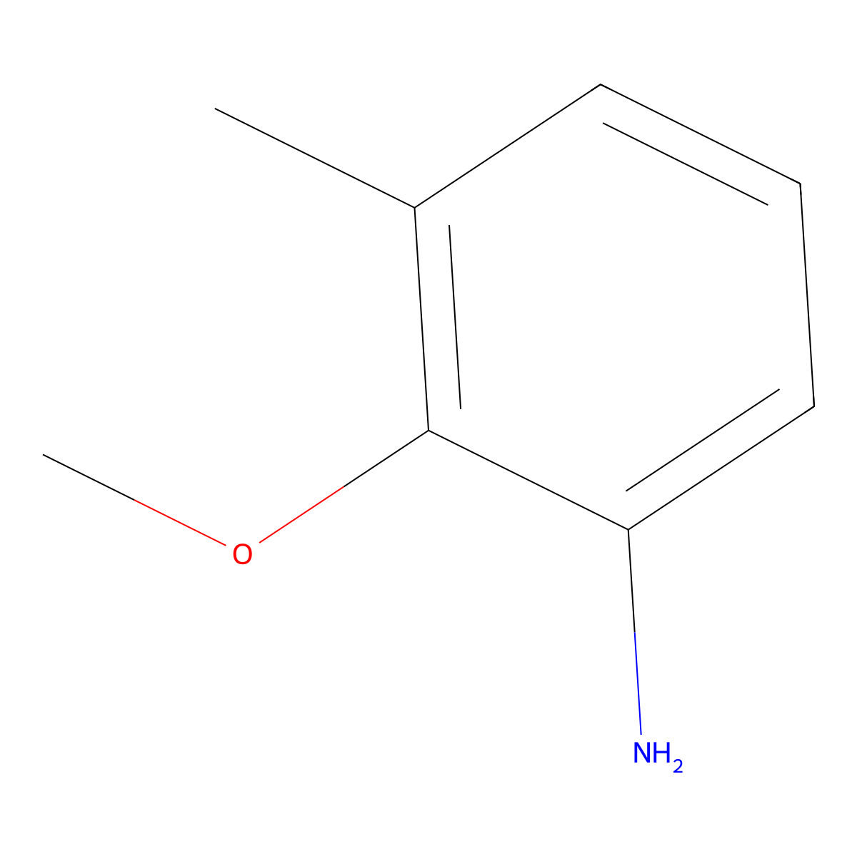 2-Methoxy-3-methylaniline molecular structure, CAS 18102-30-2