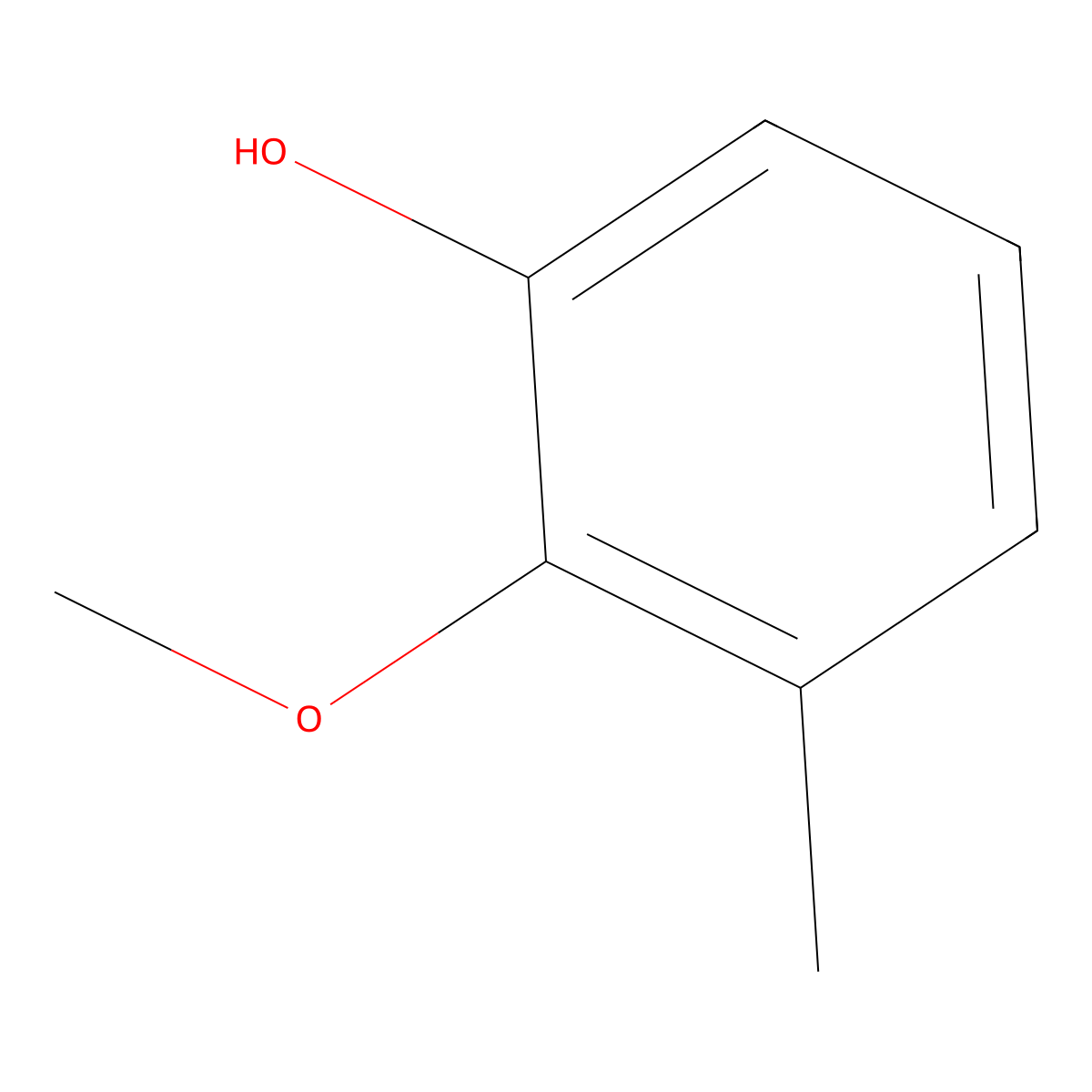 2-Methoxy-3-methylphenol molecular structure, CAS 18102-31-3