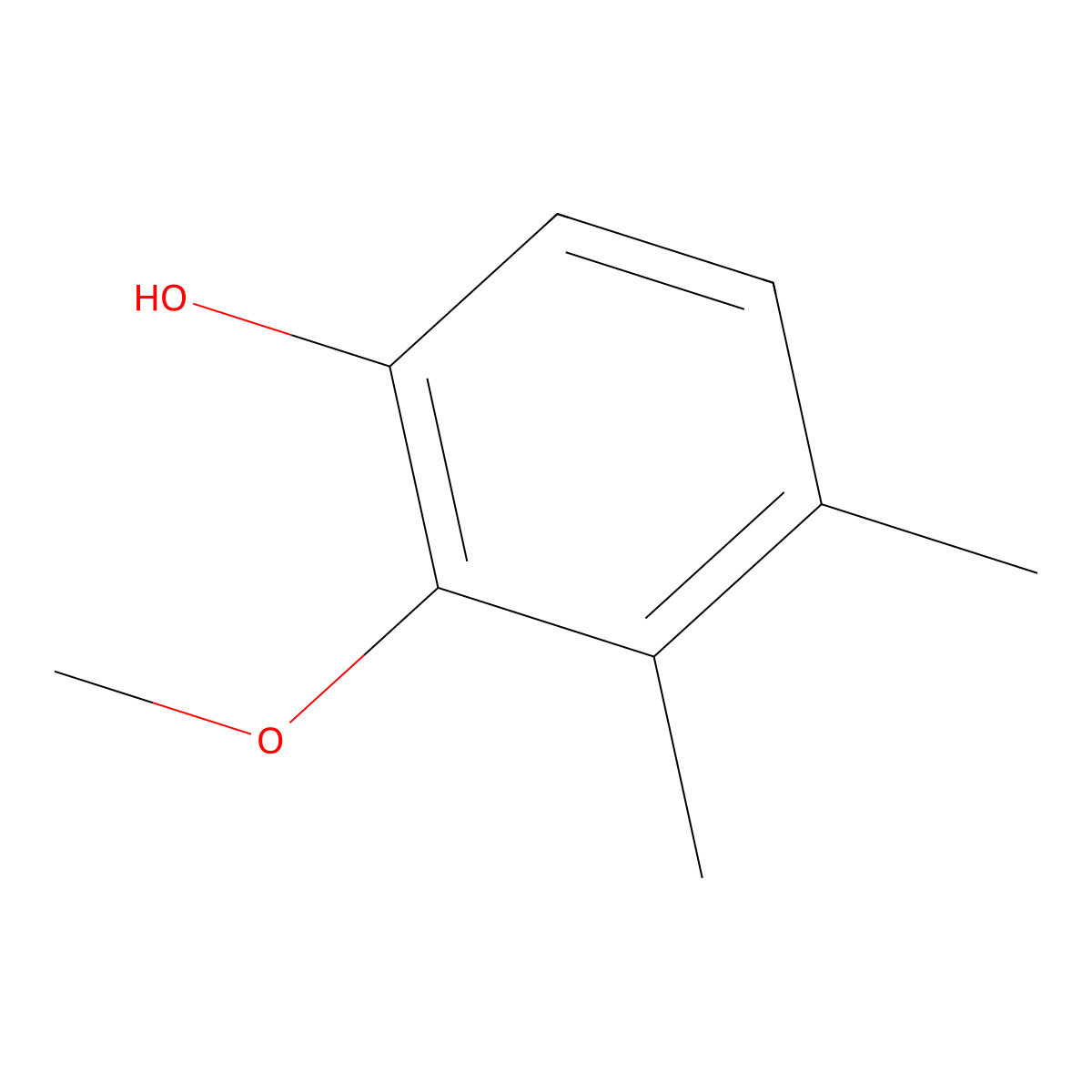 3,4-Dimethyl-2-methoxyphenol molecular structure, CAS 18102-34-6