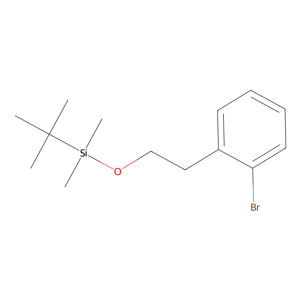 (2-Bromophenethoxy)(tert-butyl)dimethylsilane molecular structure, CAS 181021-20-5