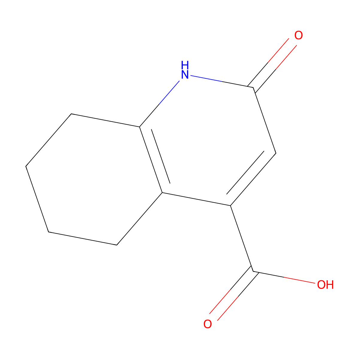 2-Oxo-1,2,5,6,7,8-hexahydroquinoline-4-carboxylic acid molecular structure, CAS 181021-86-3