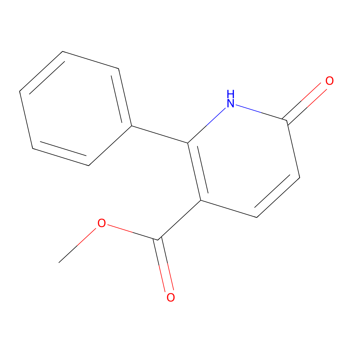 Methyl 6-oxo-2-phenyl-1,6-dihydropyridine-3-carboxylate molecular structure, CAS 181024-35-1
