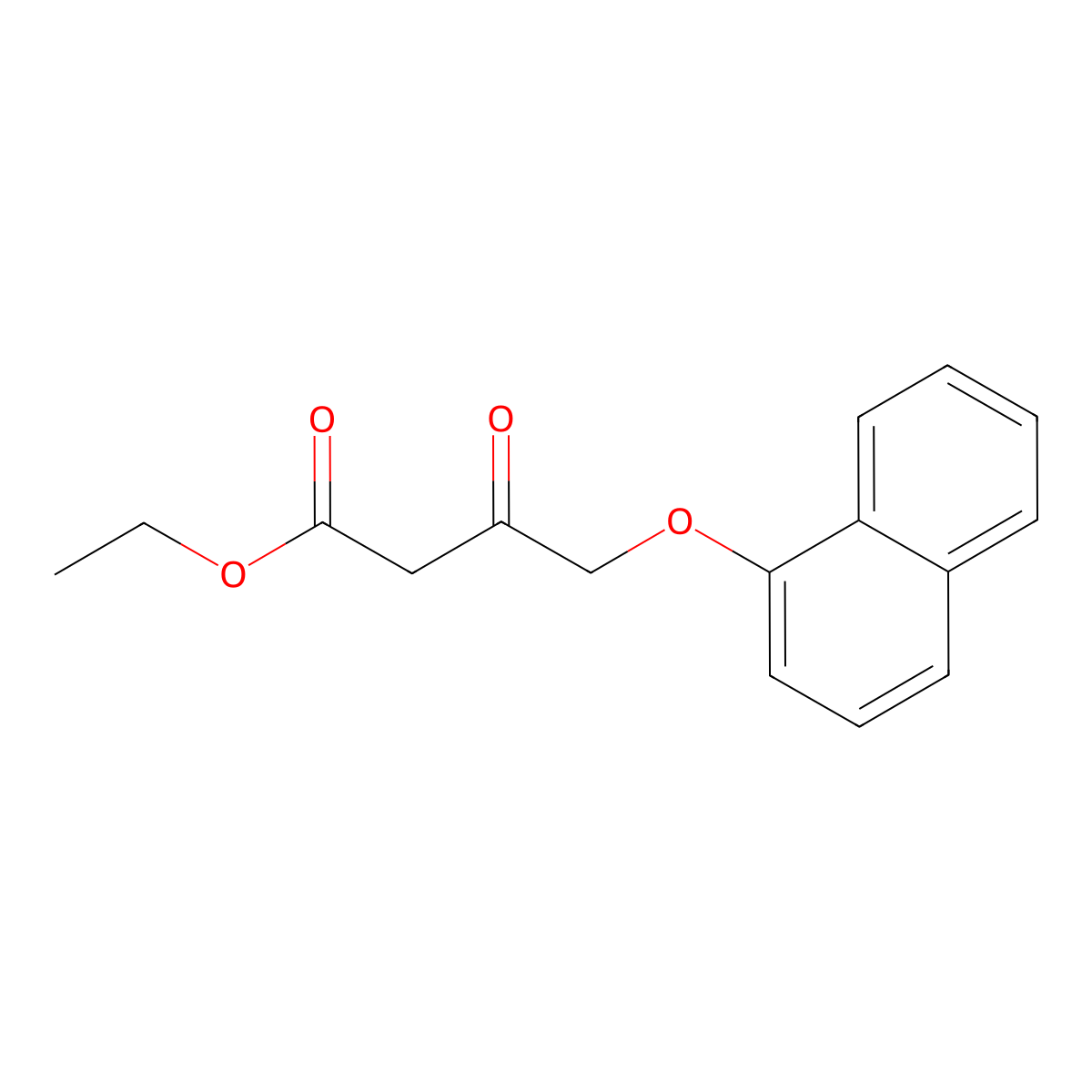 Ethyl 4-(naphthalen-1-yloxy)-3-oxobutanoate molecular structure, CAS 181027-15-6