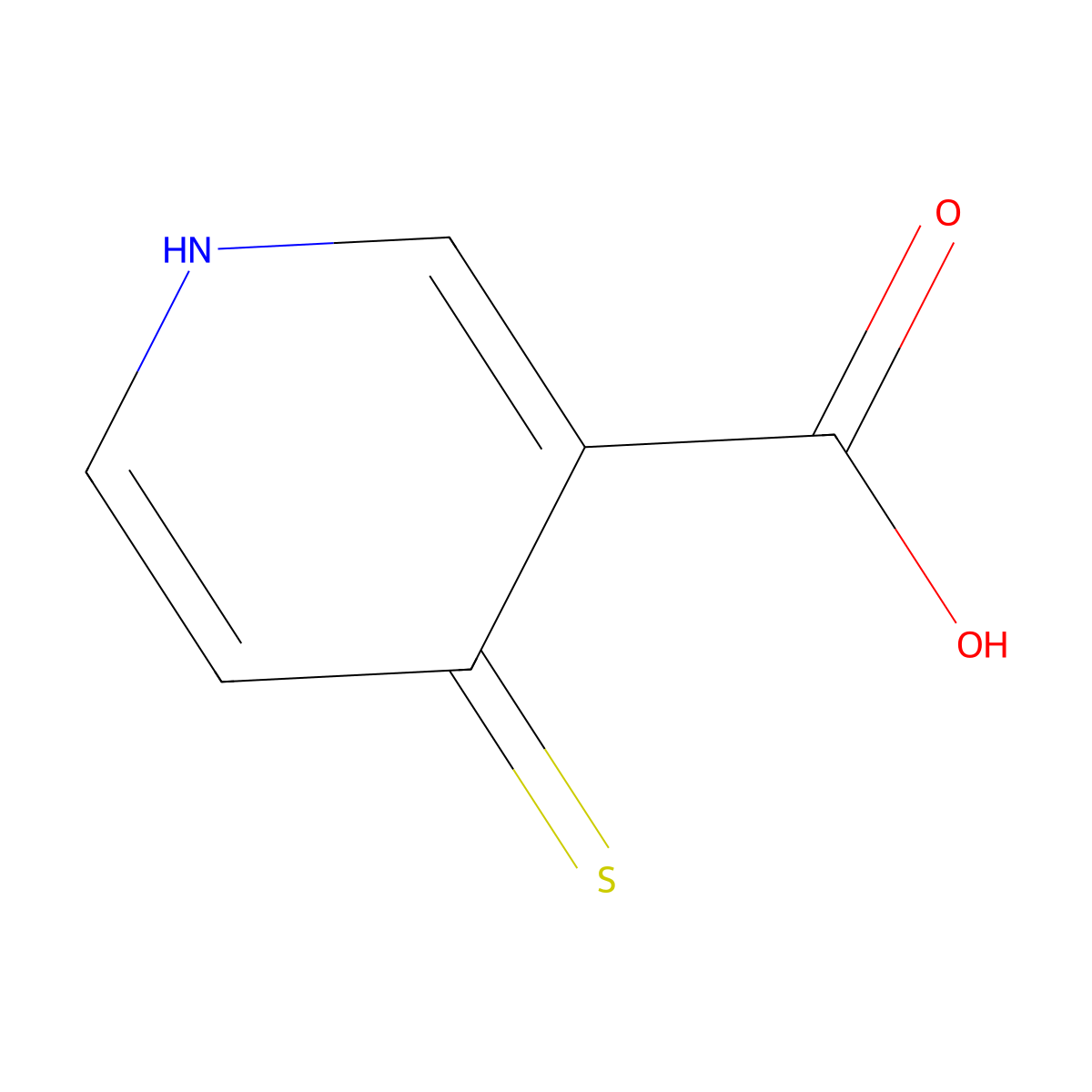 4-Mercaptopyridine-3-carboxylic acid molecular structure, CAS 18103-73-6