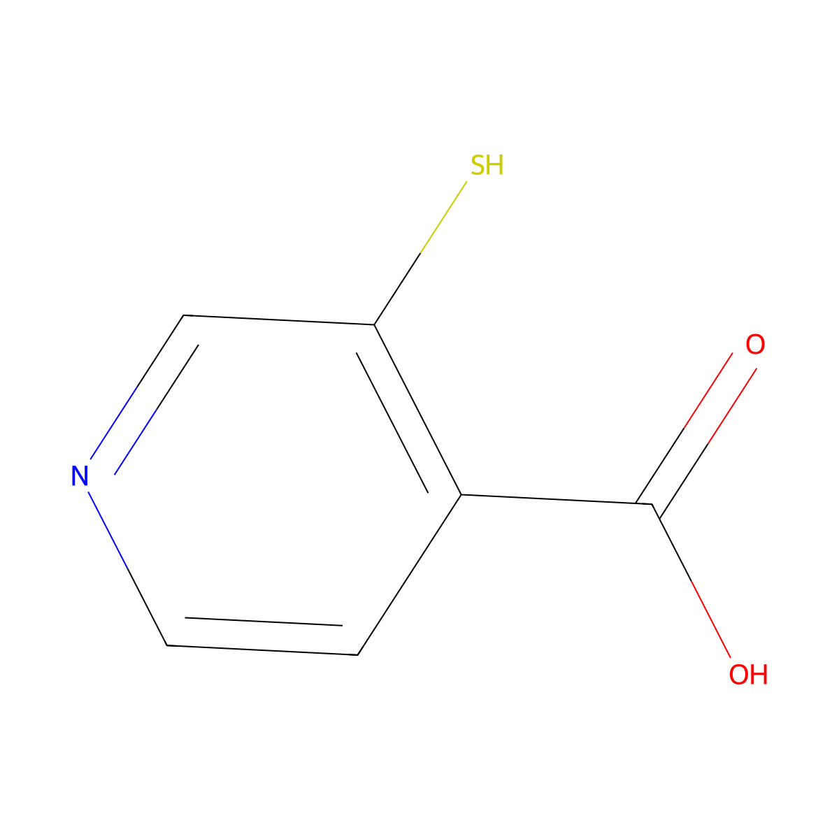3-Mercaptoisonicotinic acid molecular structure, CAS 18103-75-8
