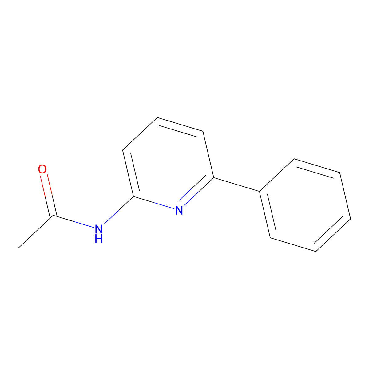 N-(6-Phenyl-2-pyridinyl)acetamide molecular structure, CAS 18103-83-8