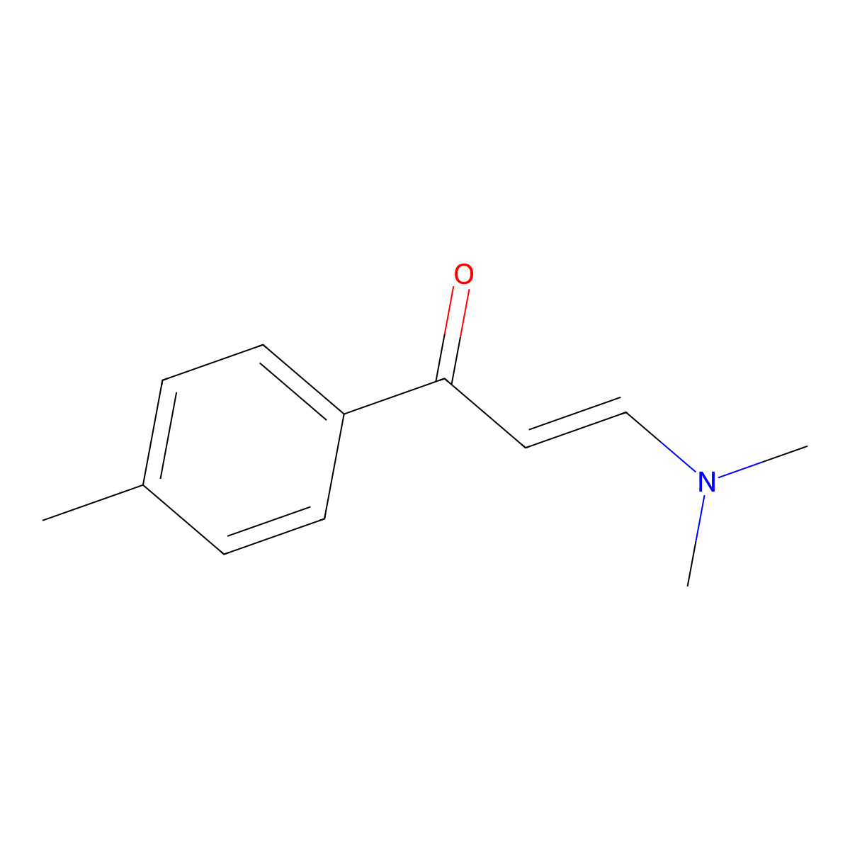 (2E)-3-(dimethylamino)-1-(4-methylphenyl)prop-2-en-1-one molecular structure, CAS 18103-98-5
