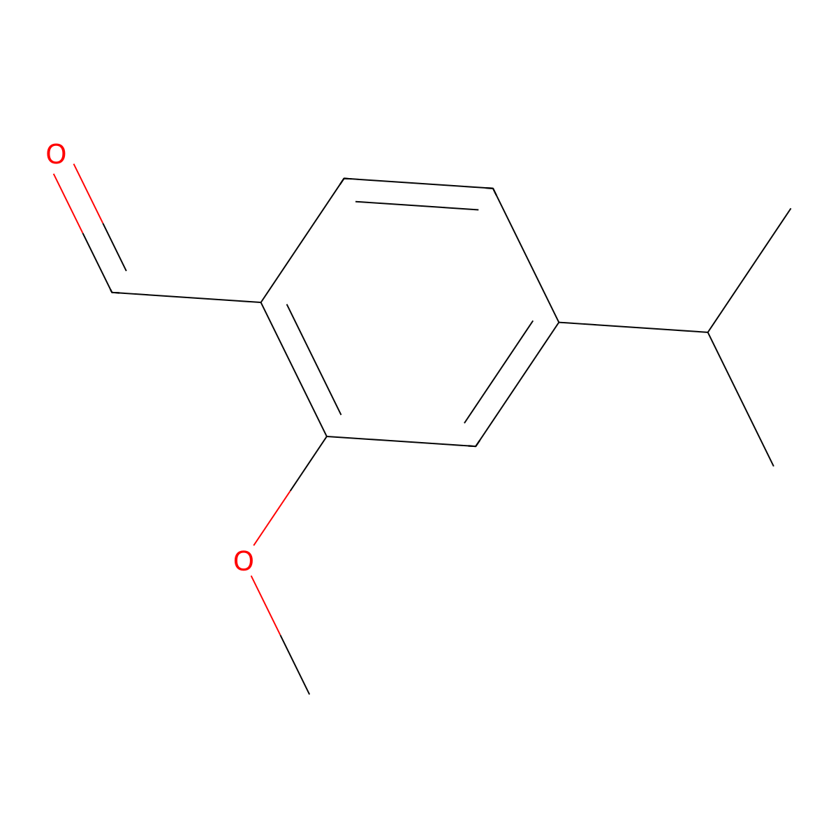 Benzaldehyde, 2-methoxy-4-(1-methylethyl)- molecular structure, CAS 181035-65-4