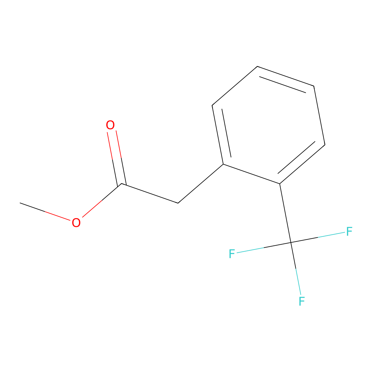 Methyl 2-(2-(trifluoromethyl)phenyl)acetate molecular structure, CAS 181039-97-4