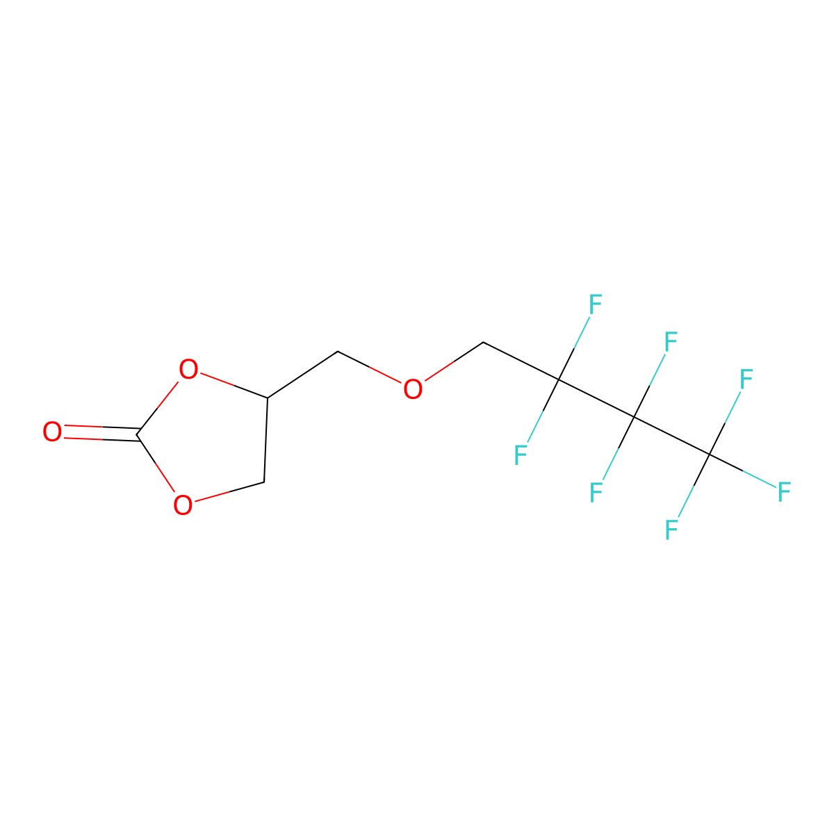 4-[(2,2,3,3,4,4,4-Heptafluorobutoxy)methyl]-1,3-dioxolan-2-one molecular structure, CAS 181044-06-4
