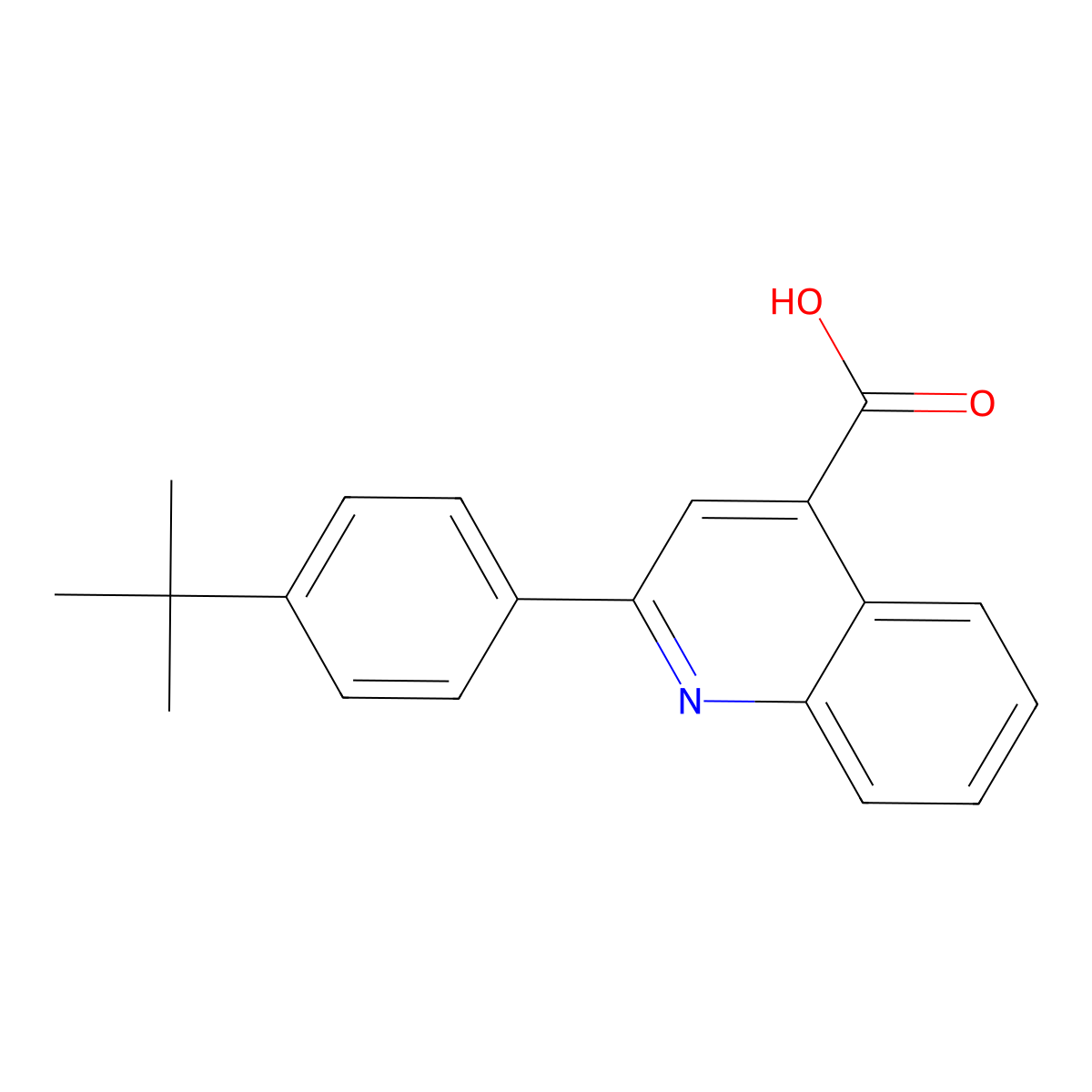 2-(4-Tert-butylphenyl)quinoline-4-carboxylic acid molecular structure, CAS 181048-48-6