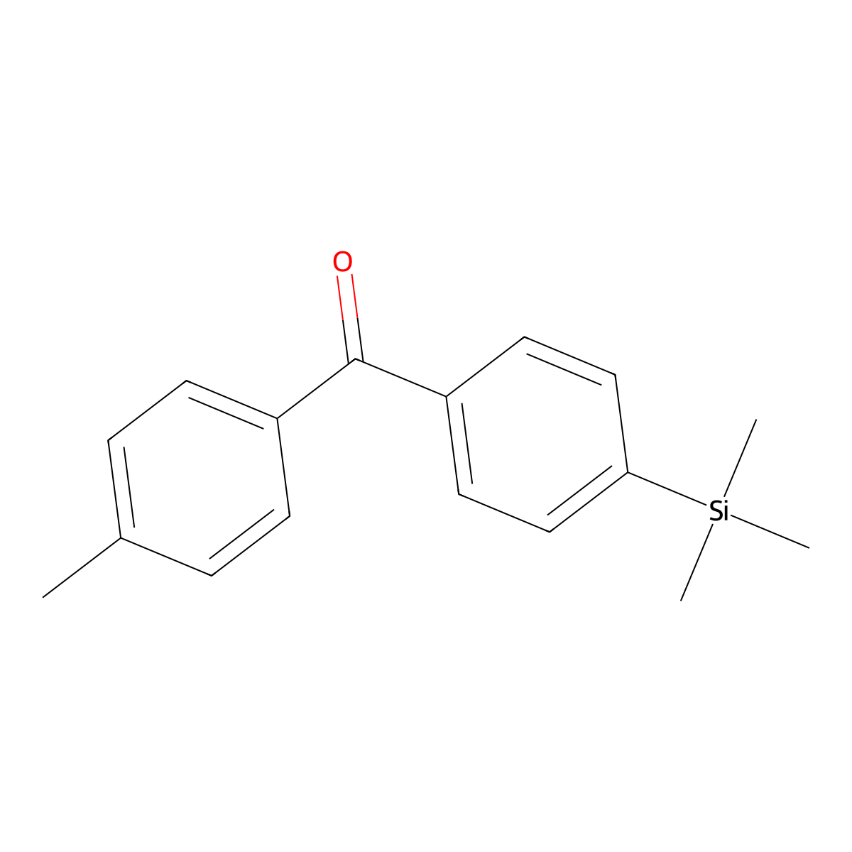 (4-Methylphenyl)[4-(trimethylsilyl)phenyl]methanone molecular structure, CAS 18105-93-6
