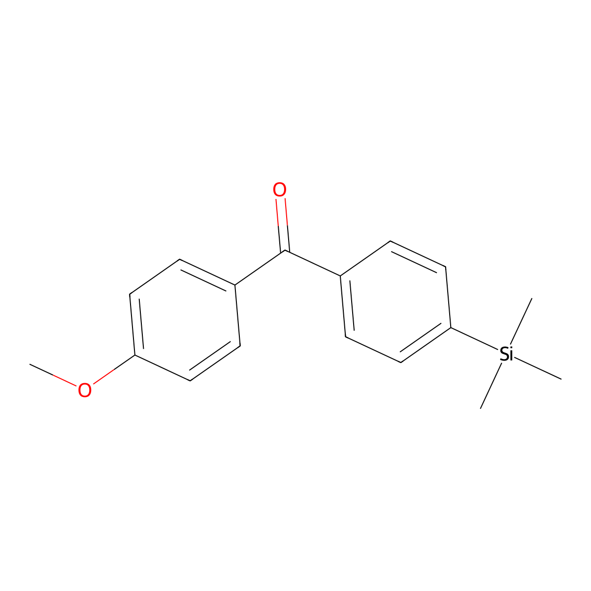 (4-Methoxyphenyl)[4-(trimethylsilyl)phenyl]methanone molecular structure, CAS 18105-99-2