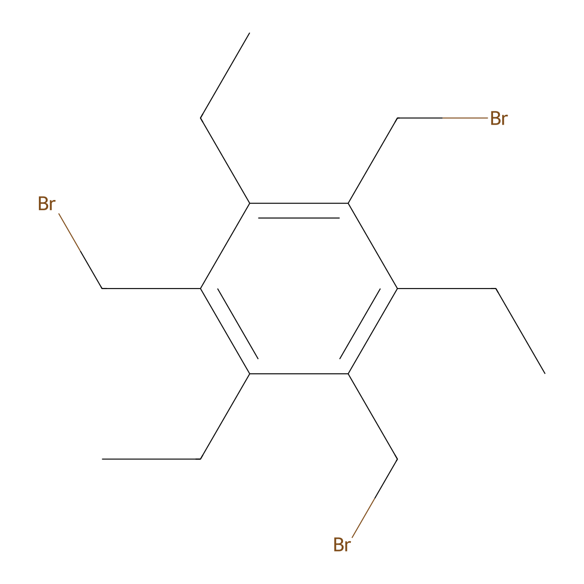1,3,5-Tris(bromomethyl)-2,4,6-triethylbenzene molecular structure, CAS 181058-08-2