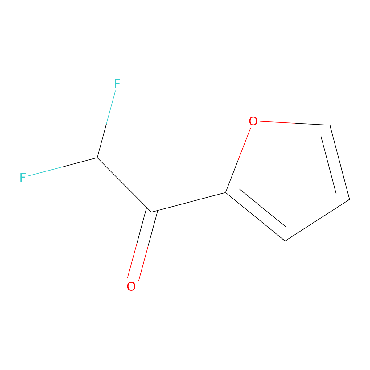 2,2-Difluoro-1-(furan-2-yl)ethan-1-one molecular structure, CAS 181059-87-0