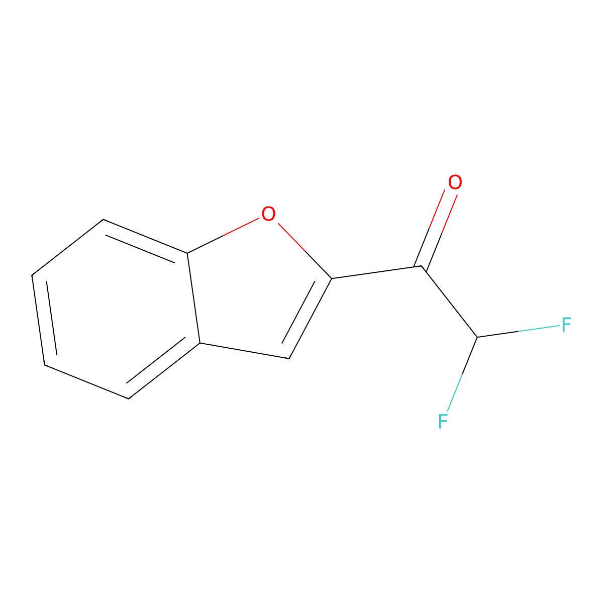 1-(Benzofuran-2-yl)-2,2-difluoroethanone molecular structure, CAS 181059-88-1