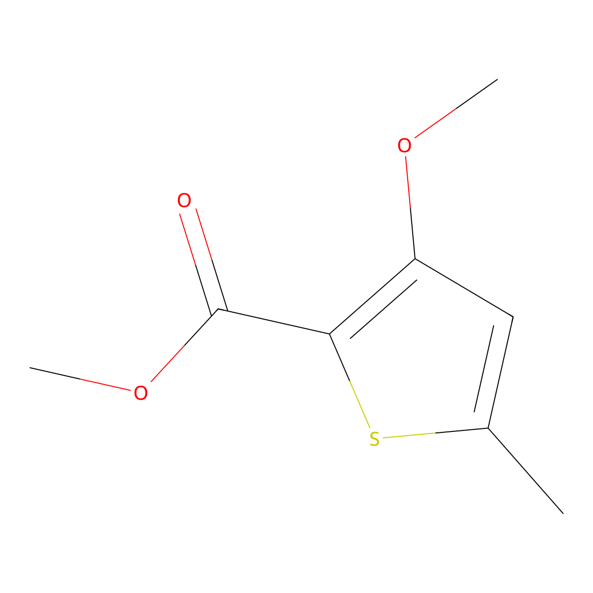 Methyl 3-methoxy-5-methylthiophene-2-carboxylate molecular structure, CAS 181063-59-2