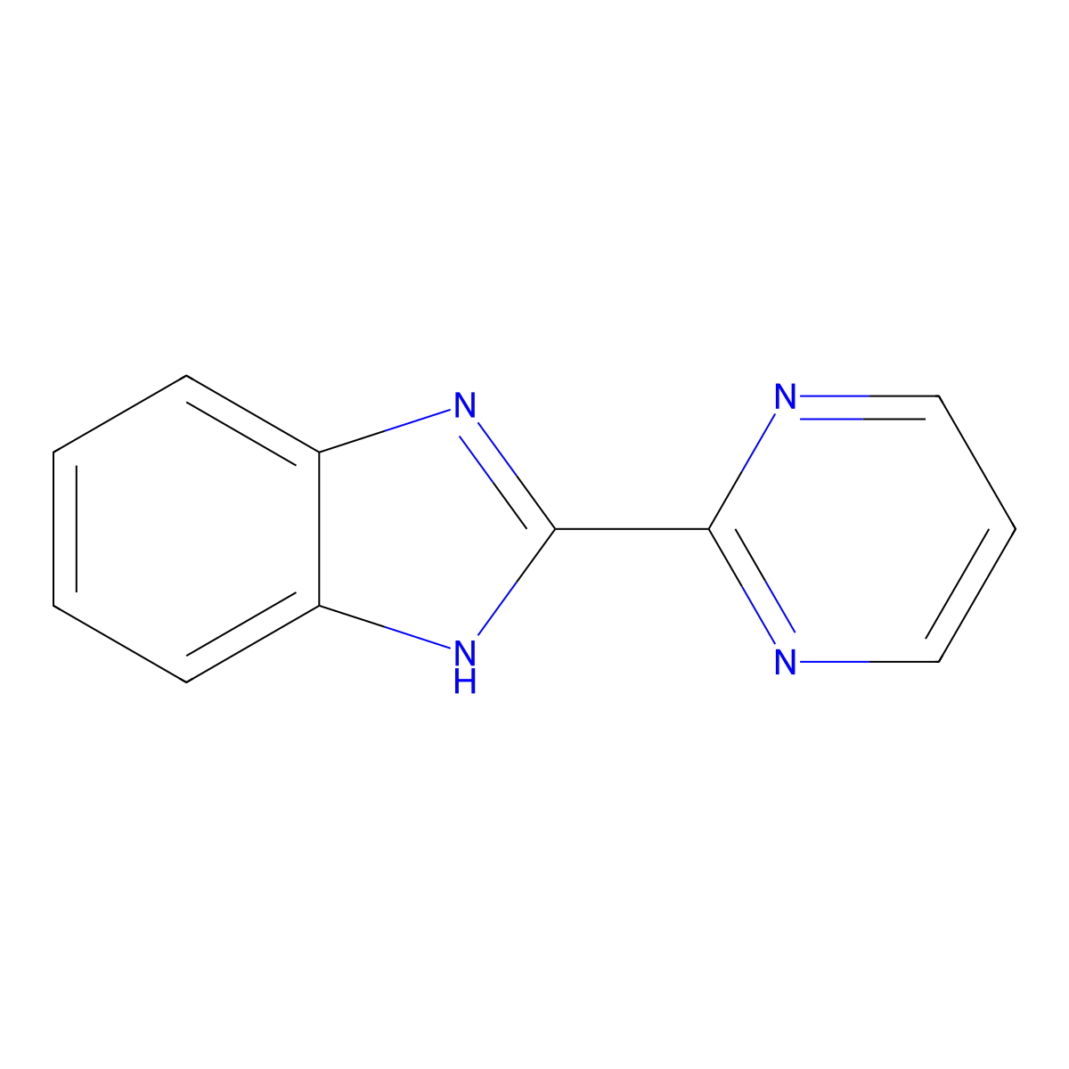 2-(Pyrimidin-2-yl)-1H-benzimidazole molecular structure, CAS 18107-02-3