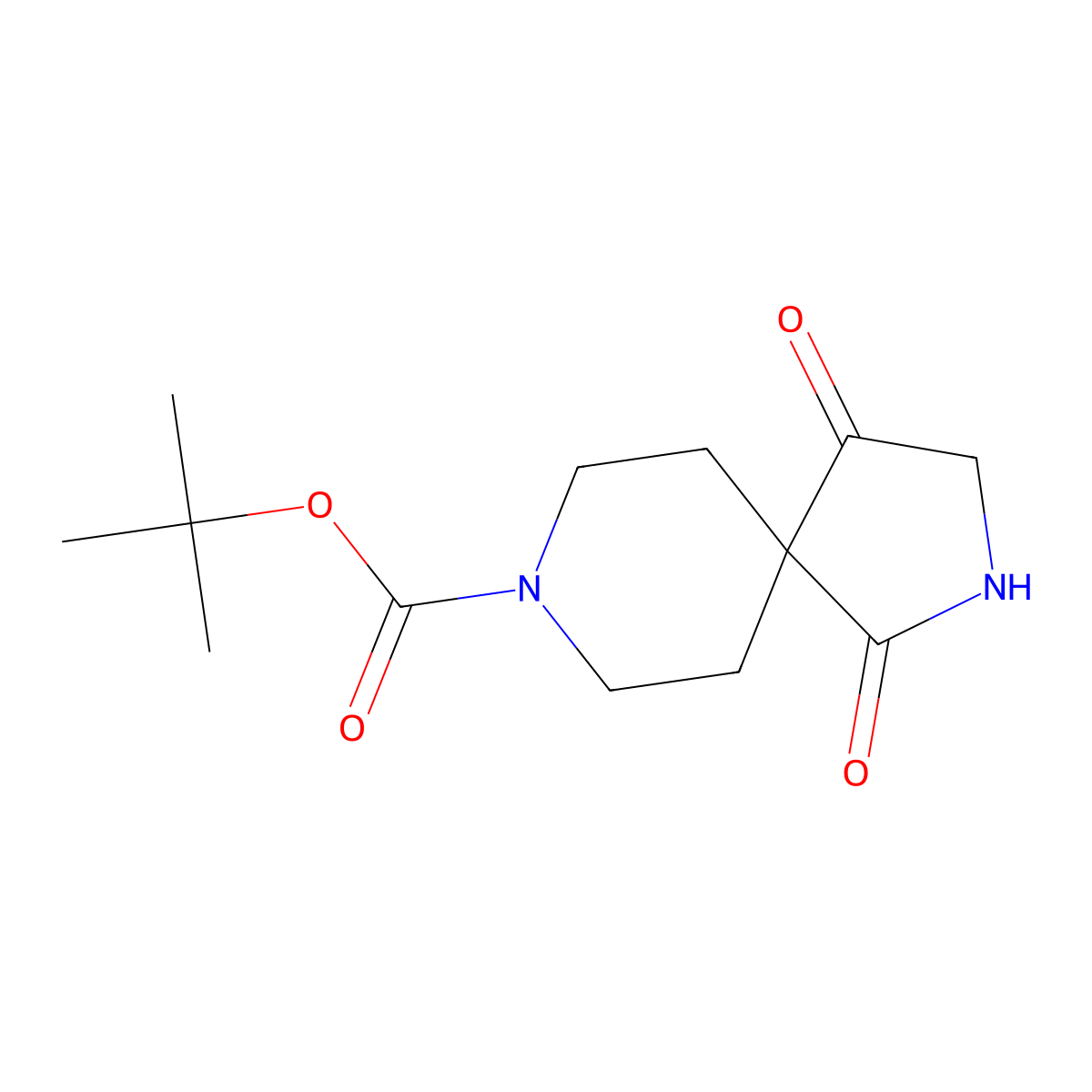 tert-Butyl 1,4-dioxo-2,8-diazaspiro[4.5]decane-8-carboxylate molecular structure, CAS 1810721-19-7