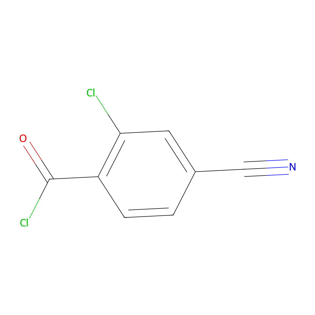 2-chloro-4-cyano-benzoyl Chloride molecular structure, CAS 181074-22-6