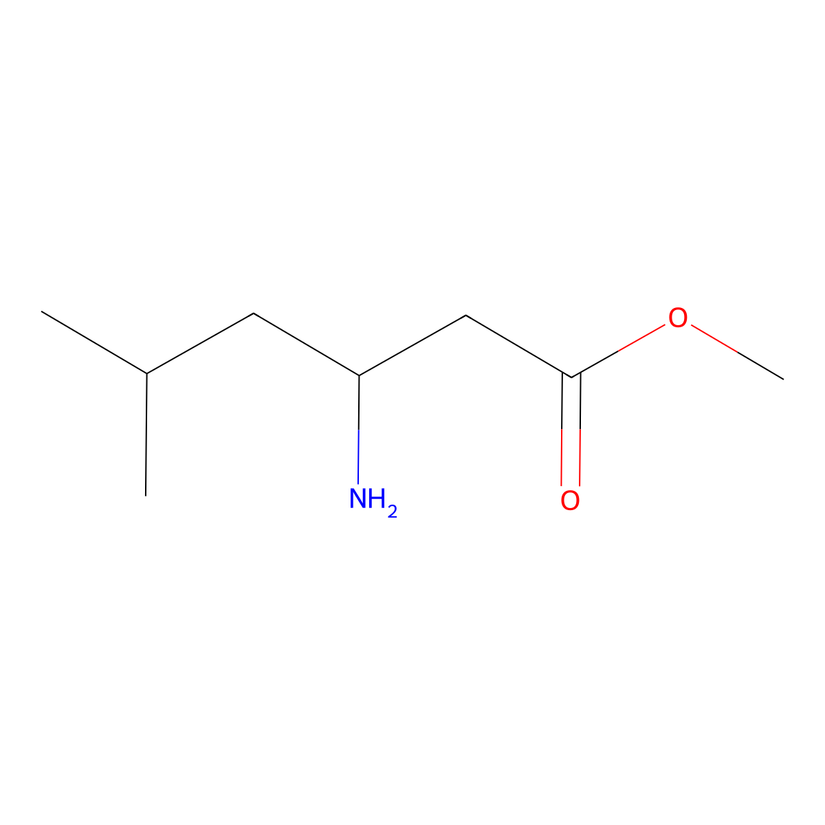 (S)-Methyl 3-amino-5-methylhexanoate molecular structure, CAS 181075-66-1