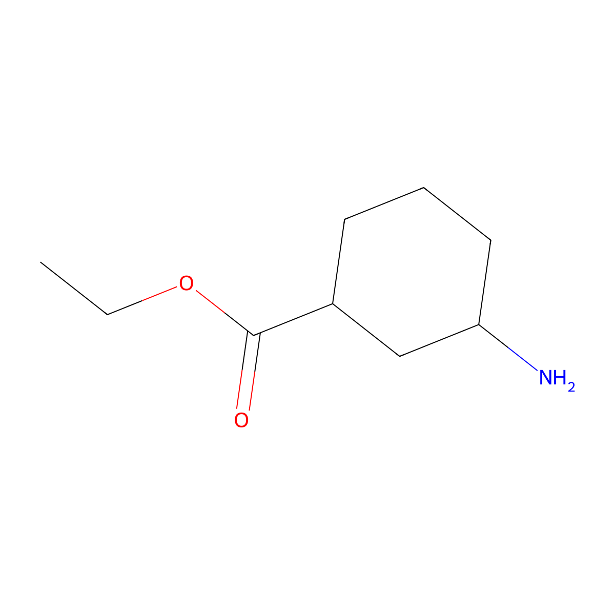 ethyl (1S,3S)-3-aminocyclohexanecarboxylate molecular structure, CAS 1810774-46-9