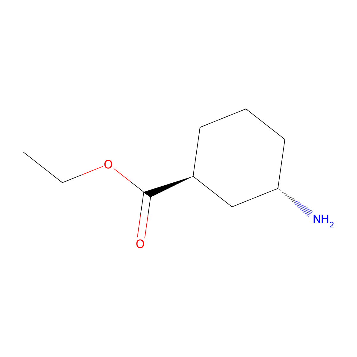 ethyl (1S,3S)-3-aminocyclohexanecarboxylate molecular structure, CAS 1810774-46-9