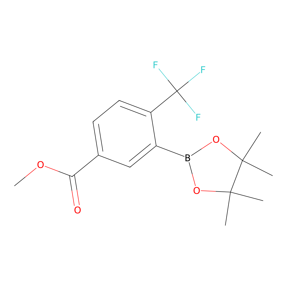 Methyl 3-(4,4,5,5-tetramethyl-1,3,2-dioxaborolan-2-yl)-4-(trifluoromethyl)benzoate molecular structure, CAS 1810790-95-4
