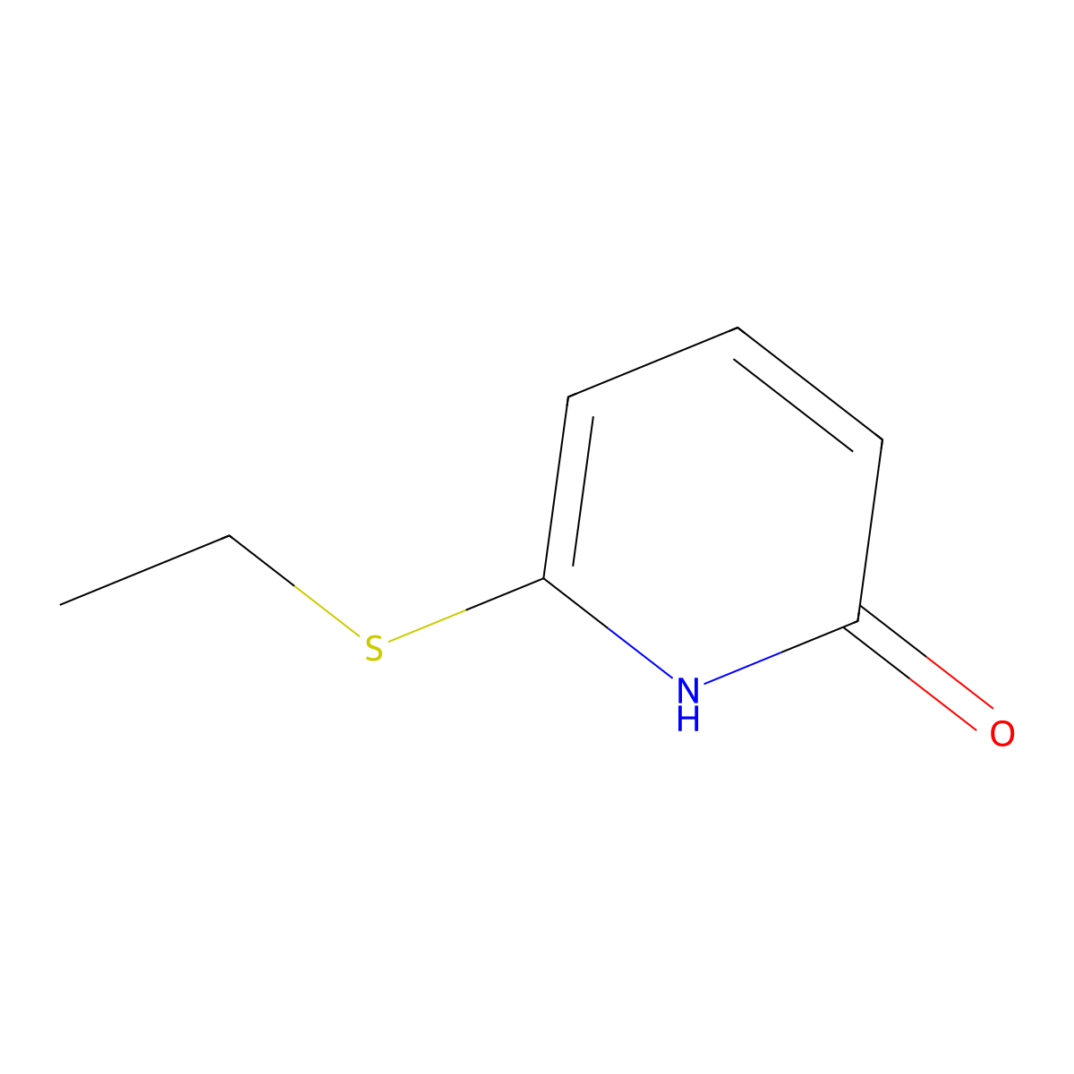 6-(ethylthio)pyridin-2(1H)-one molecular structure, CAS 18108-78-6