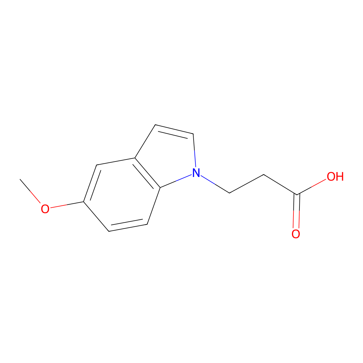 3-(5-methoxy-1H-indol-1-yl)propanoic acid molecular structure, CAS 18108-87-7