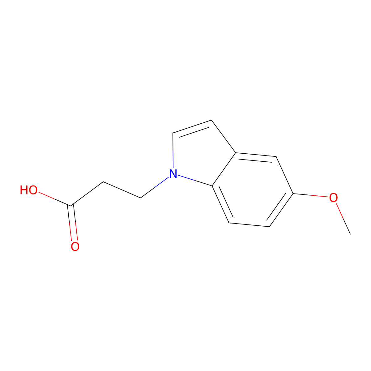 3-(5-methoxy-1H-indol-1-yl)propanoic acid molecular structure, CAS 18108-87-7