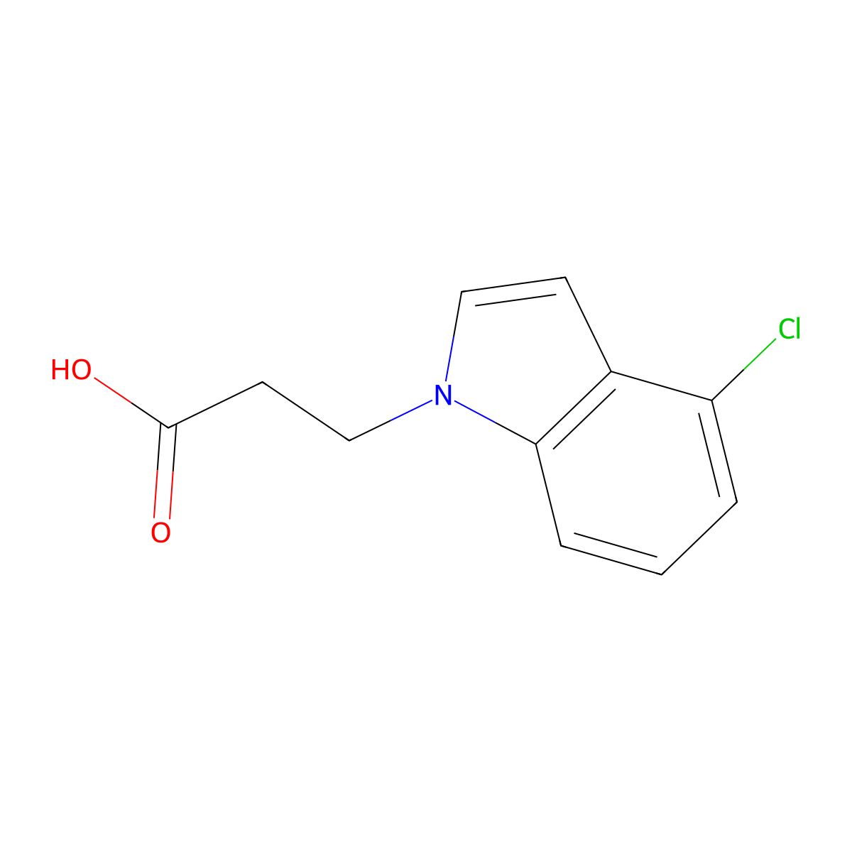 3-(4-chloro-1H-indol-1-yl)propanoic acid molecular structure, CAS 18108-88-8