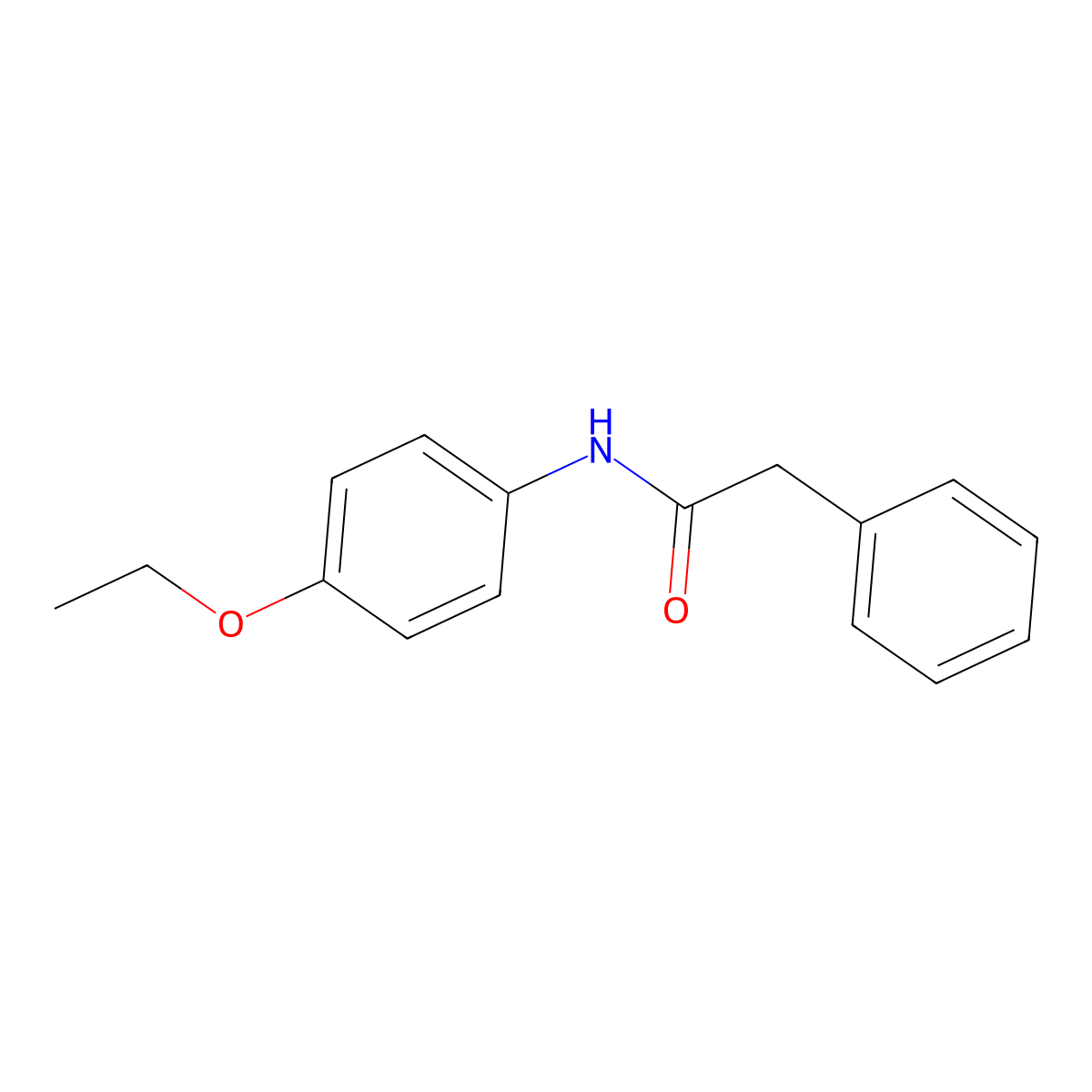 N-(4-ethoxyphenyl)-2-phenylacetamide molecular structure, CAS 18109-36-9
