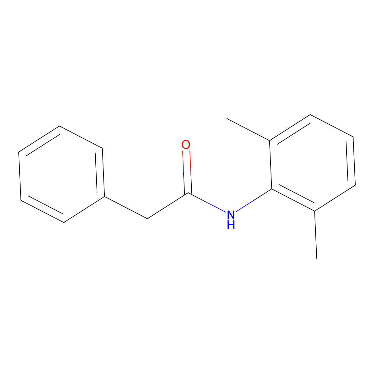 N-(2,6-dimethylphenyl)-2-phenylacetamide molecular structure, CAS 18109-37-0