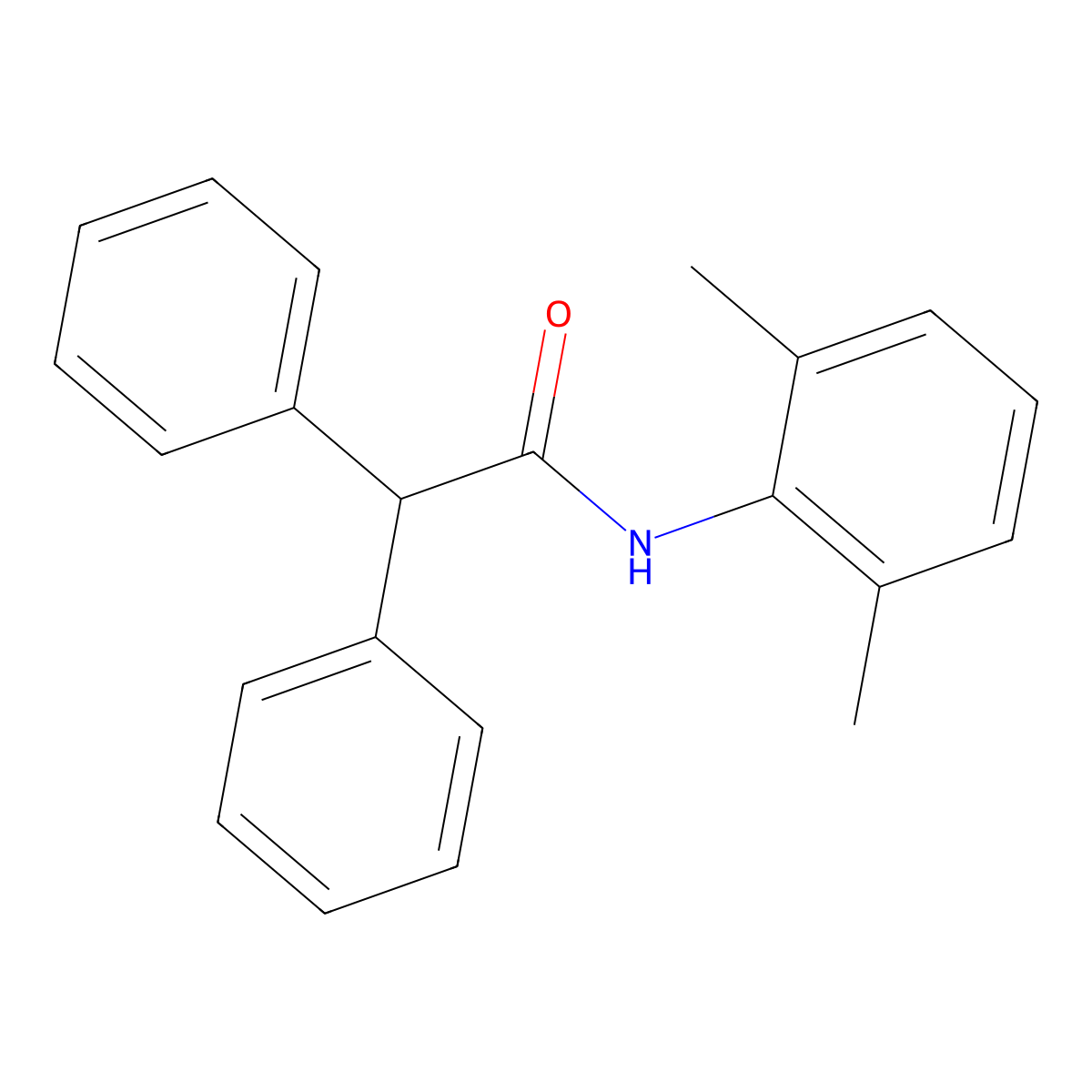 2,2-Diphenyl-2',6'-acetoxylidide molecular structure, CAS 18109-40-5