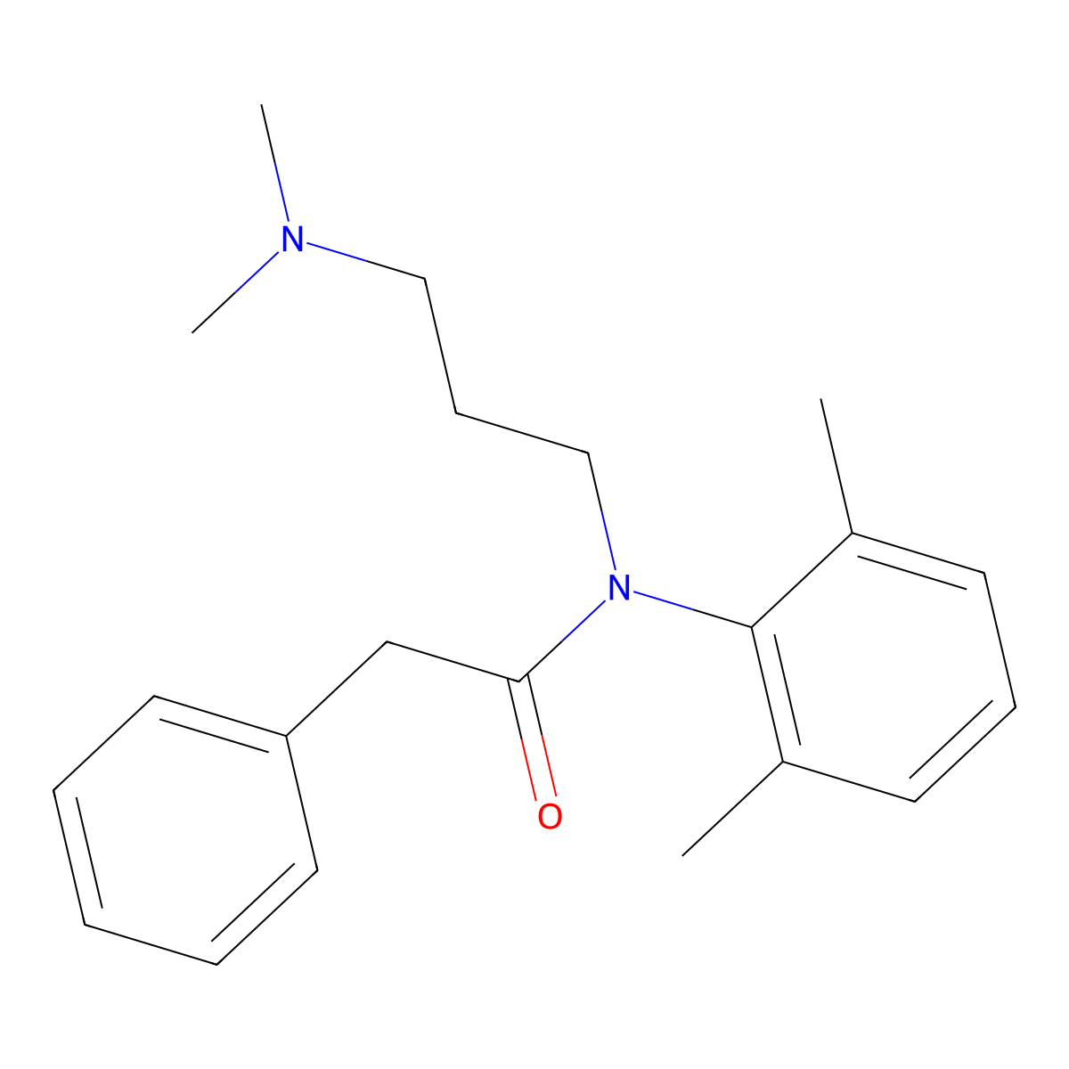 Acetanilide, N-(3-(dimethylamino)propyl)-2',6'-dimethyl-2-phenyl- molecular structure, CAS 18109-58-5