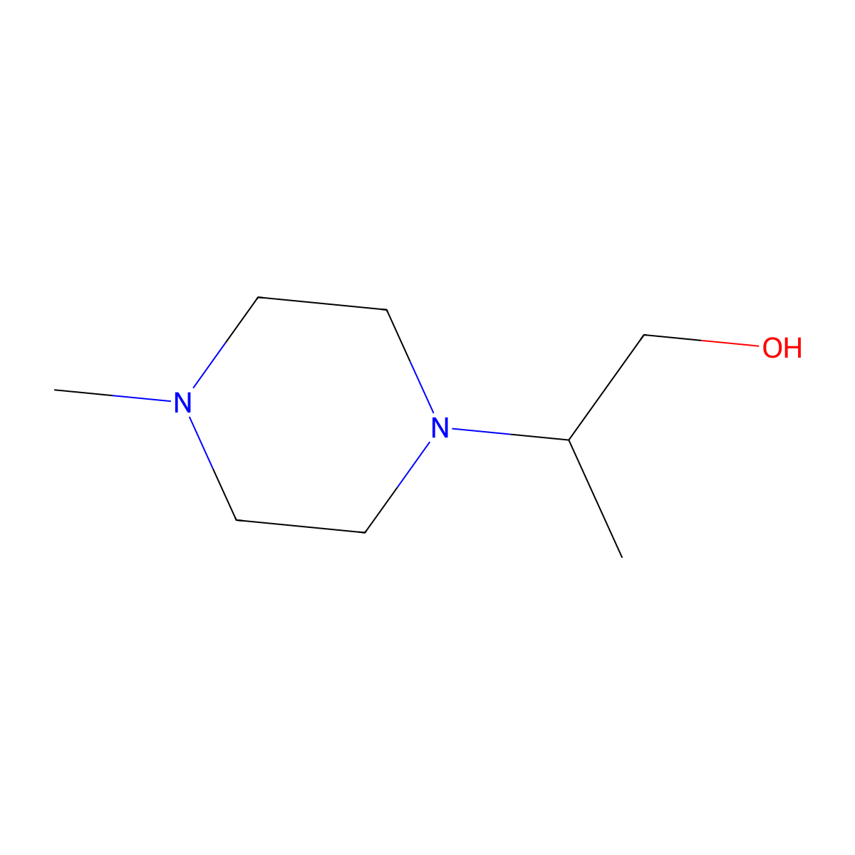 2-(4-Methylpiperazin-1-yl)propan-1-ol molecular structure, CAS 1811-57-0