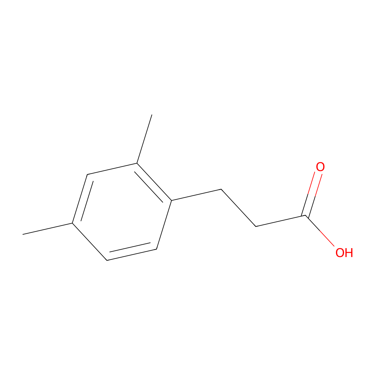 3-(2,4-dimethylphenyl)propanoic Acid molecular structure, CAS 1811-85-4